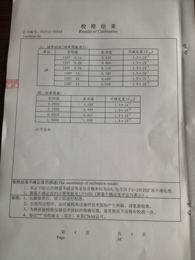 PMS多功能電力儀表檢測(cè)報(bào)告